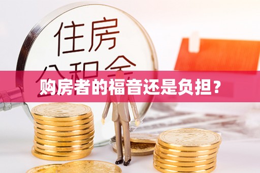 海端购房者的福音还是负担？