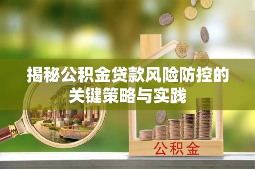 指导揭秘公积金贷款风险防控的关键策略与实践