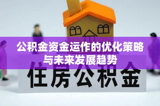 细河公积金资金运作的优化策略与未来发展趋势