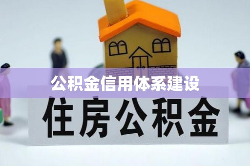 梓官公积金信用体系建设