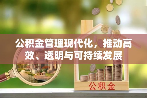 榆林公积金管理现代化，推动高效、透明与可持续发展