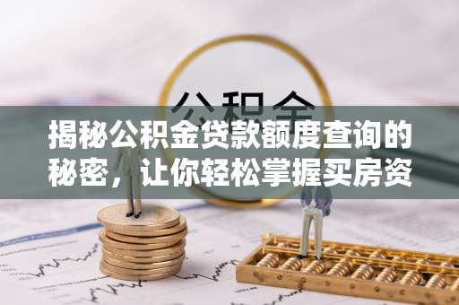 水磨沟揭秘公积金贷款额度查询的秘密，让你轻松掌握买房资金规划