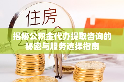 甘洛揭秘公积金代办提取咨询的秘密与服务选择指南