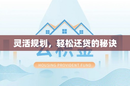 武清灵活规划，轻松还贷的秘诀
